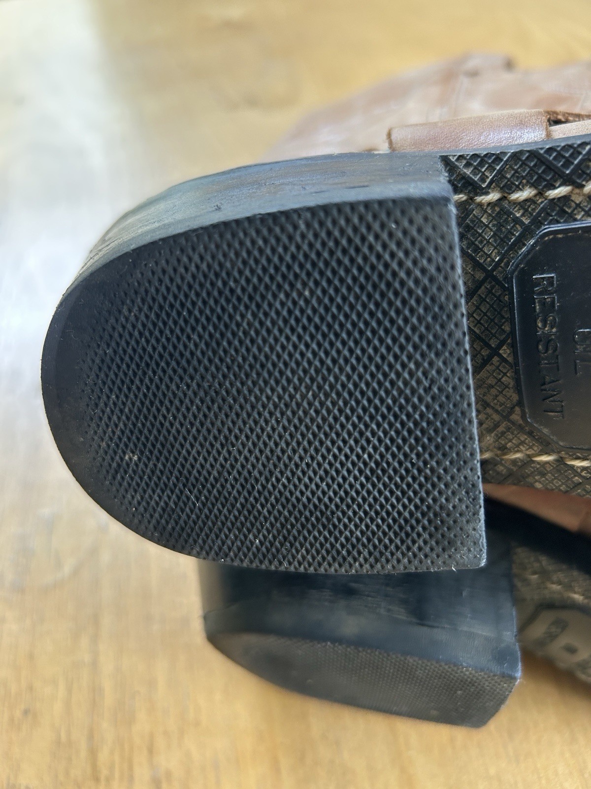 Vintage Frye Brown Eagle Harness Western Boot Women Sz 9 Cognac Square Toe OT