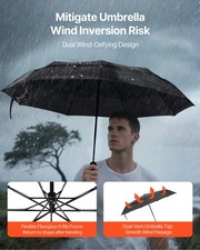 Travel Umbrella, 42 in Portable Compact Umbrellas, Automatic Open-Close Umbrella