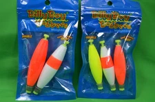 Bett's Billy Boy Bobbers Weighted 2 Pks,Snap On Cigar,New In Packs