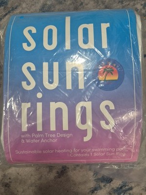 Solar Sun Rings UV Resistant Pool Spa Heater Circular Solar Cover Palm Tree 60''