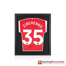 Framed Oleksandr Zinchenko Signed Arsenal Shirt: Home, 2023-24 - Compact