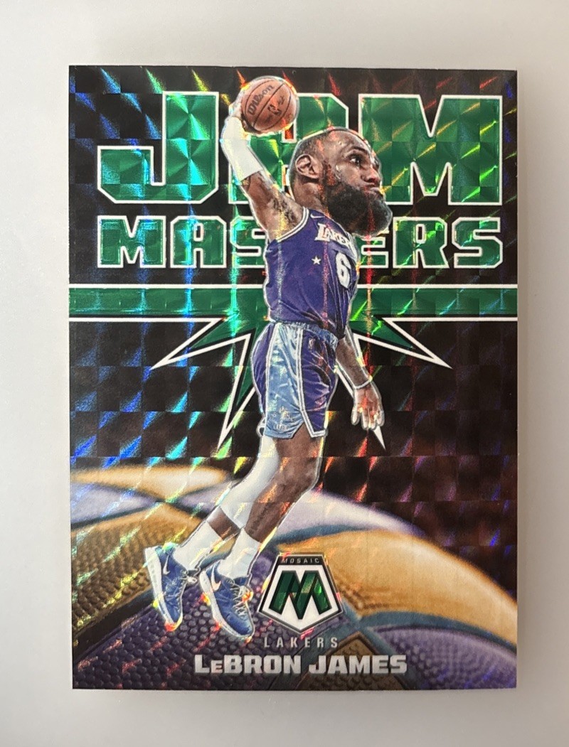 LeBron James #1 2021-22 Panini Mosaic Jam Masters Green Lakers. S#-88