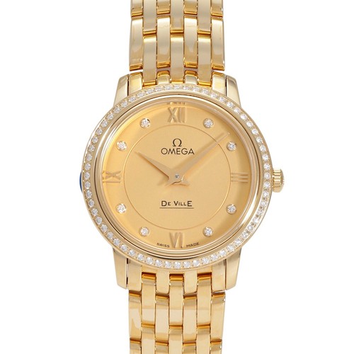 Omega De Ville 424.55.27.60.58.001 Yellow Gold Diamond 27.4mm ...