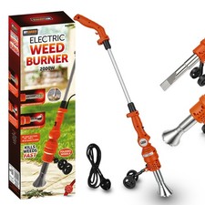 Electric Weed Burner Detachable Non Slip Handle 2 Nozzles Folding Wheels 2000W