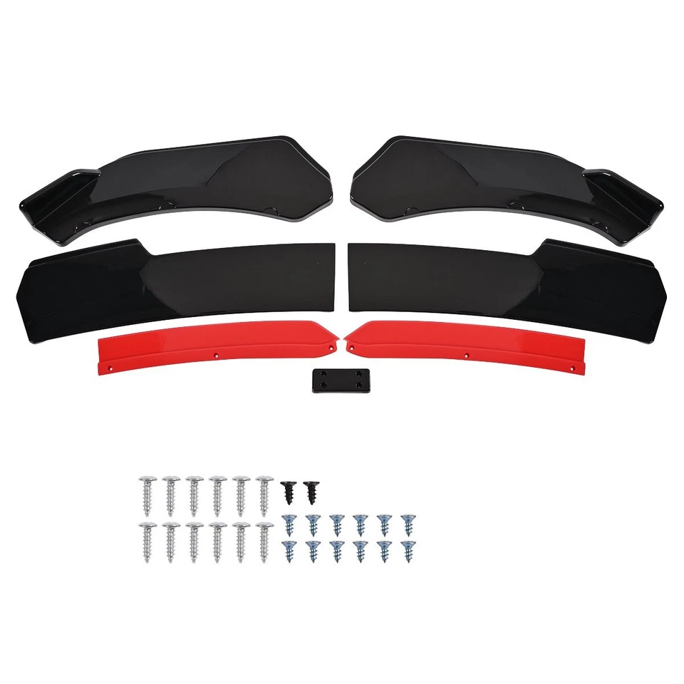 For Hyundai Tiburon 01-09 Gloss Black &Red Car Front Bumper Lip Splitter Spoiler - image 3 of 4