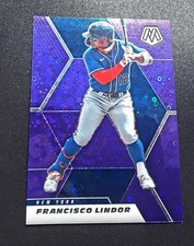 2021 Panini Mosaic - Francisco Lindor #101 Purple Mosaic Prizm /49