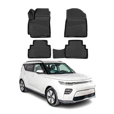 OMAC Floor Mats Liner for Kia Soul 2020-2025 Black TPE All-Weather 4 Pcs