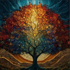 5D DIY Diamond Art Kits for Adults,Colorful Tree Diamond Paintings Kits for Begi
