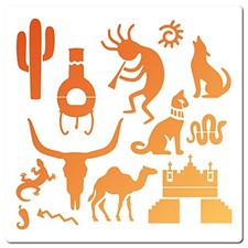 Reusable Egyptian Hieroglyph Stencil Template - Cat  Camel Patterns by Stenc  