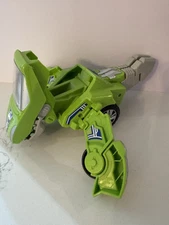Vtech Dinos T-Rex Switch and Go Transform Vehicle Figure Sliver Green Race Car