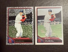 2011 Topps Lineage STAN MUSIAL Cloth Sticker Card #TCS10 + Diamond Platinum #40