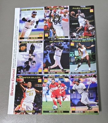 1999 Sports Illustrated For Kids Uncut Sheet Serena Williams Tennis Rookie RC