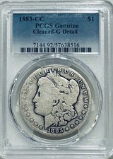 1883 CC Morgan Silver Dollar PCGS G Details