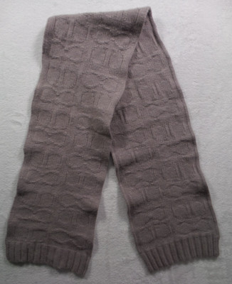 Coach Scarf Womens One Size Gray Knit Comfort Angora Wool Blend Soft