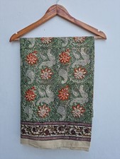 Hand Block Print Sarong Cotton Beach Wrap, Boho Pareo, Handmade Resort Wear