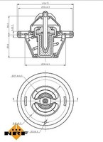 NRF 725064 Thermostat, KüHlmittel FüR Autobianchi, Chrysler, CitroëN, Dodge,