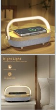 Bluetooth Dimmable Music Lamp Bedside LED Wireless Phone Charger Speaker