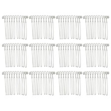 12 Pcs No Slip Hair Side Combs Accessories Metal 1.6"