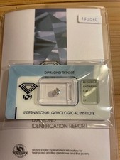 Diamante certificato Diamond certificate D IF 0.41 ex ex ex Blister IGI 