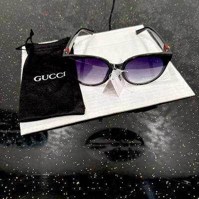 NEW Designer  Black Round Gradient Women Sunglasses