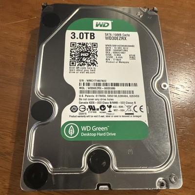 Western Digital Caviar Green 3.5'' 3TB SATA Hard Drive 64MB Cache - SMART GOOD