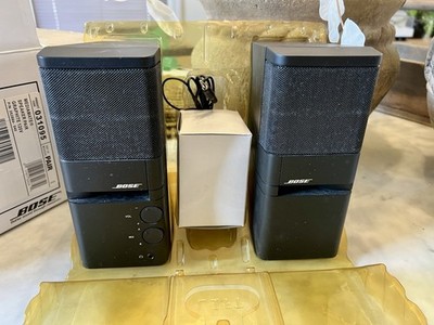 Bose MediaMate 2.0 Channel Wired Computer Speakers Black Headphone Output