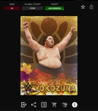 VIDEOGAME Topps WWE Slam 25 - MAIN EVENT HARVEST HAVOC Base - YOKOZUNA