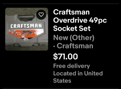 CRAFTSMAN CMMT99049 NEW Socket &Ratchet Set In Hard Case(#24464)E10 - Picture 2 of 15