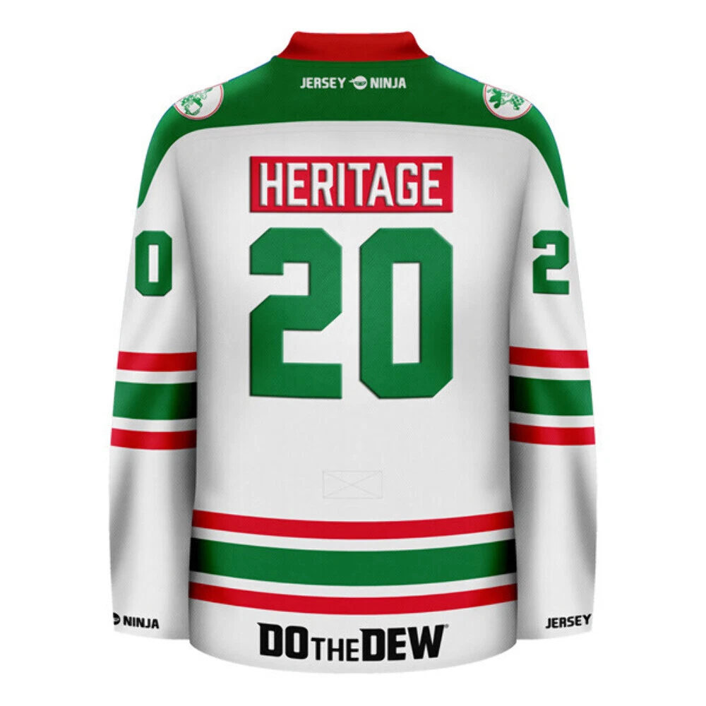 Mountain Dew Heritage Logo White Men's Hockey Jersey