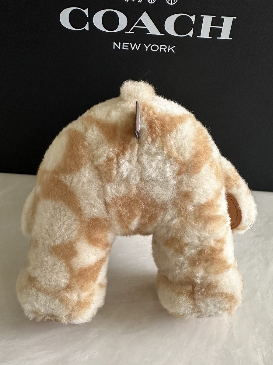 NEW LTD COACH SIGNATURE SHEARLING COLLECTIBLE LARGE BEAR BEIGE