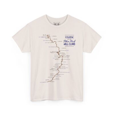 Pikes Peak Hill Climb Retro T-Shirt - Colorado Race Track Map Tee - Racing Gift