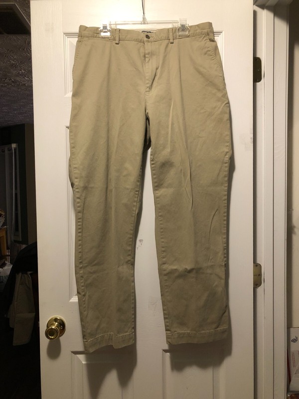 VINTAGE polo ralph lauren 36/32 men's khaki chino 100%cotton casual pants