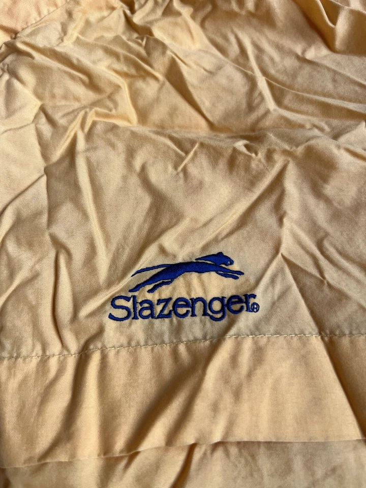 Vintage Slazenger Full Zip Jacket Large Yellow Rain Windbreaker - Image 2 of 4
