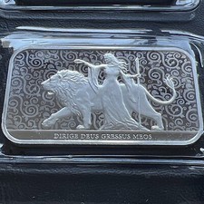 2024 Great Britain Una and the Lion 1 oz 0.9999 Silver Bar in Mint Soft Plastic