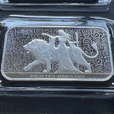 2024 Great Britain Una and the Lion 1 oz 0.9999 Silver Bar in Mint Soft Plastic