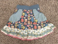 Matilda Jane Flair for the Dramatic Make Believe Girls Skirt Skort Ruffle Size 8