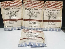 Lot Of 4 Patriot Pantry HEARTLANDS BEST MASHED POTATOES - 4 Servings Each Packet
