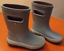 Bogs Skipper Gray Rain Boots Little Kids 12 Unisex Waterproof Rubbers Shoes