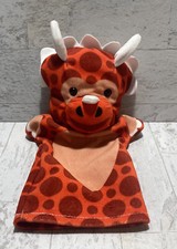 Melissa And Doug Orange Dinosaur Dino Plush Hand Puppet 10"