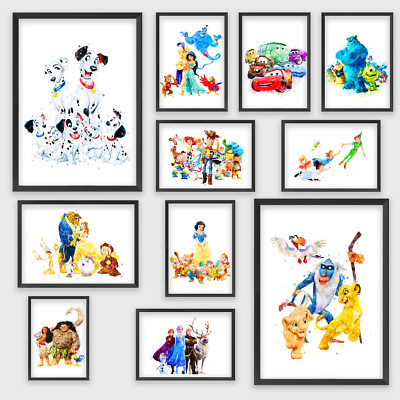 Disney Film Wandbild Poster Druck Bild Geschenk Leinwand Zuhause Kinder Film A4 A3