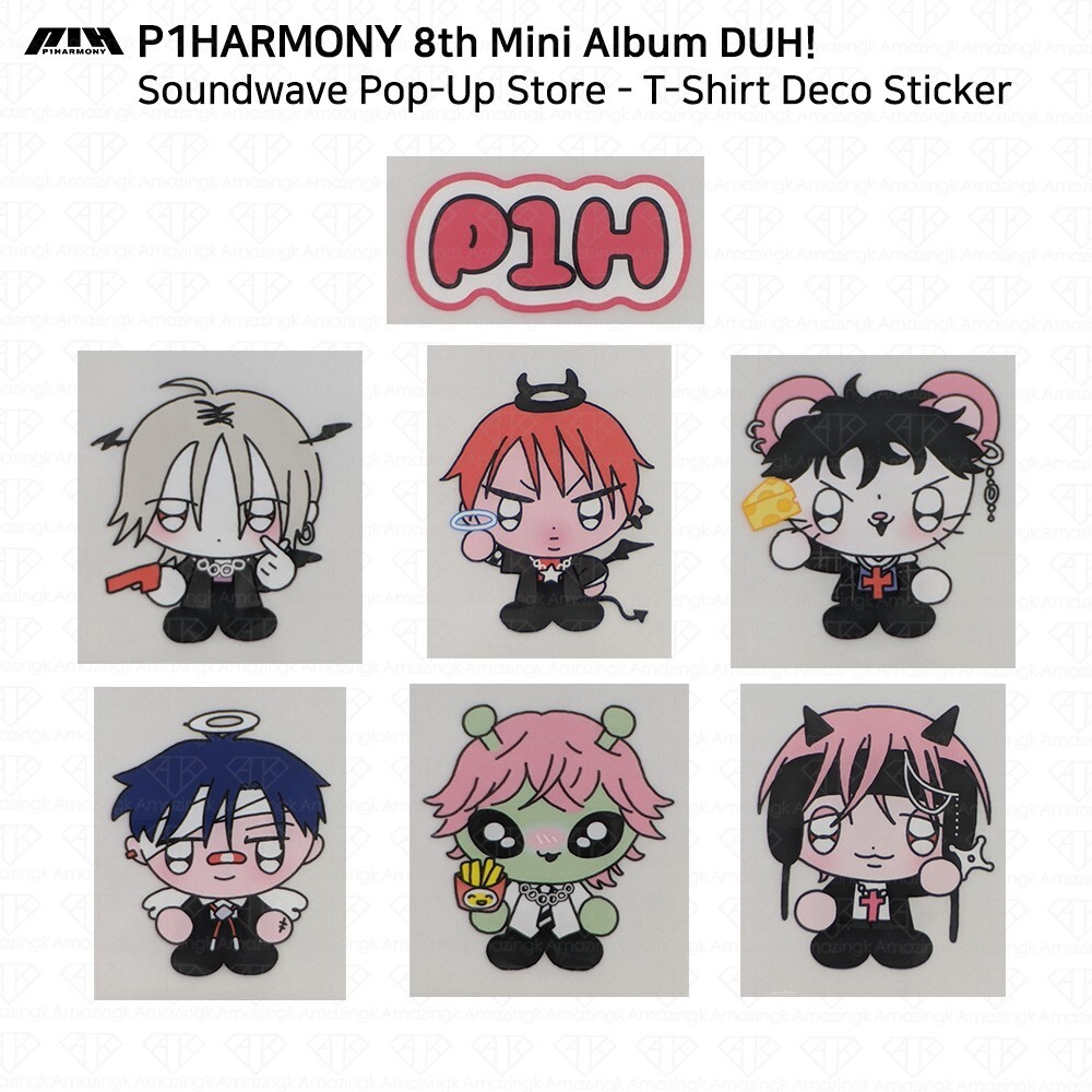 P1Harmony The 8th Mini Album DUH! Soundwave POP-UP T-Shirt Deco