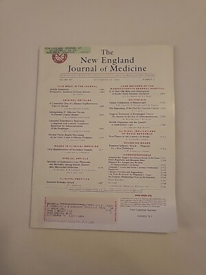 2002 November 21, New England Journal of Medicine, Genetics of Stroke, (MH446)