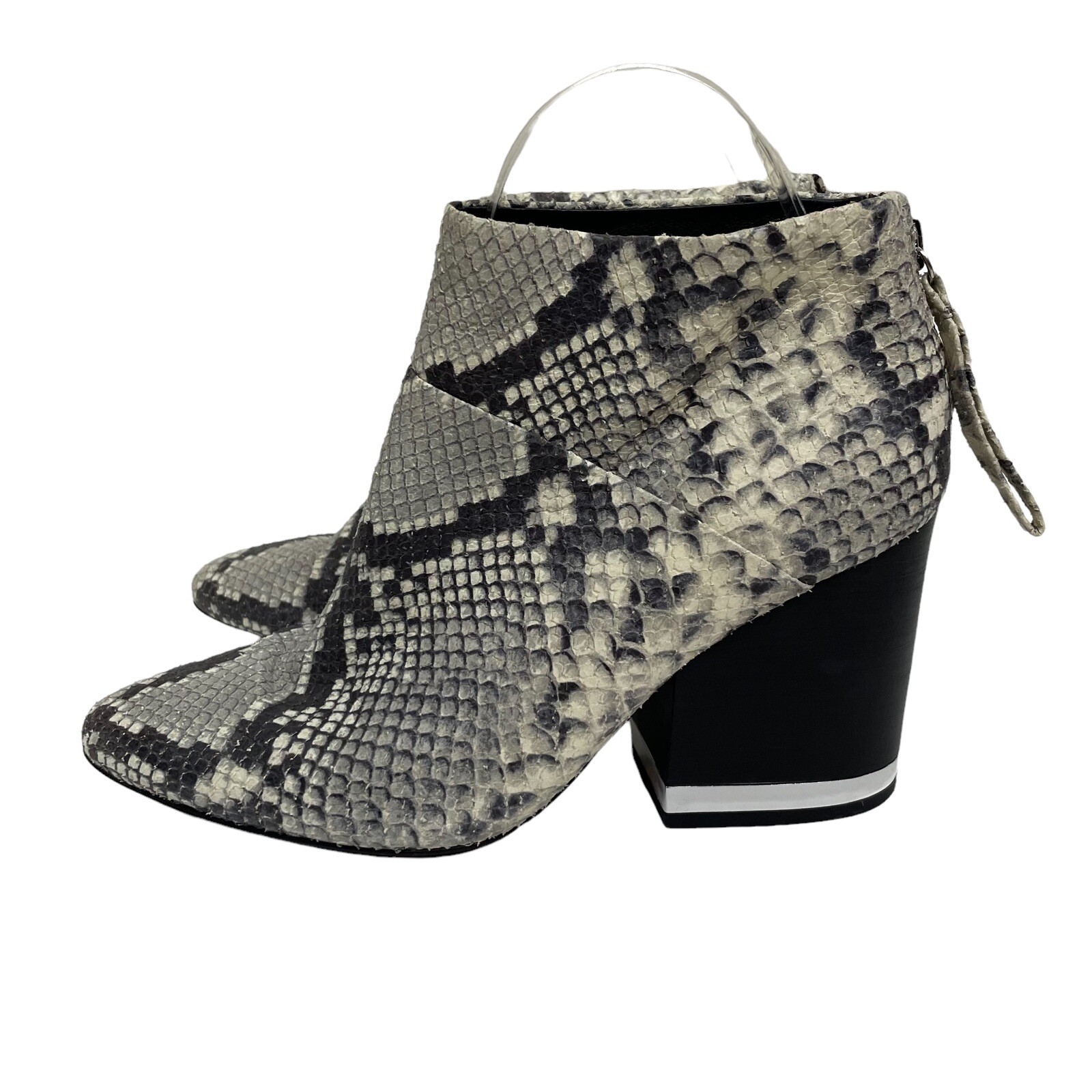 ASH Indy Python Print Leather Ankle Boots Back Zi… - image 3