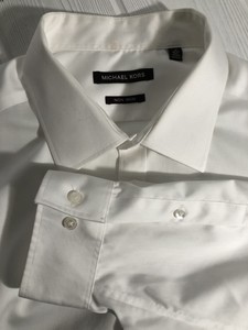 michael kors mens white dress shirt