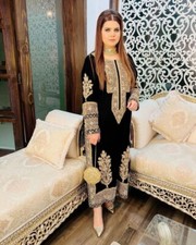READYMADE VELVET SALWAR KAMEEZ SUIT PLAZZO PANT INDIAN KURTI WOMEN PAKISTANI EID