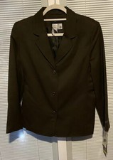 NWT Sag Harbor Green Blazer Womens Size 10 Button down blazer Pure New wool
