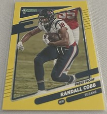 2021 Donruss Football Randall Cobb Houston Texans Press Proof Yellow #169