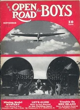 Open Road For Boys 9/1941-mystery pulp fiction-aviation-thrills-VG
