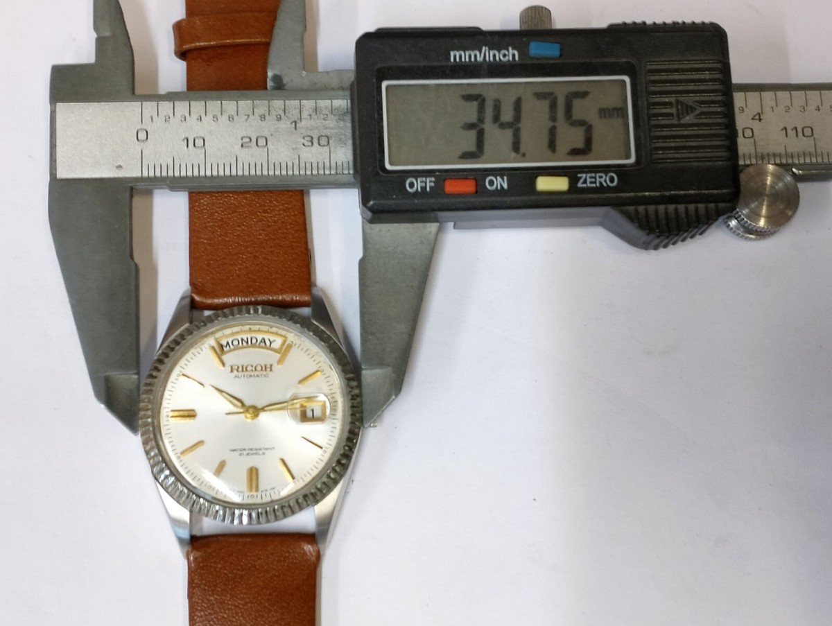 RICOH 21 JEWELS AUTOMATIC PRESIDENT DATE ER40-419 JAPAN MEN'S FULL