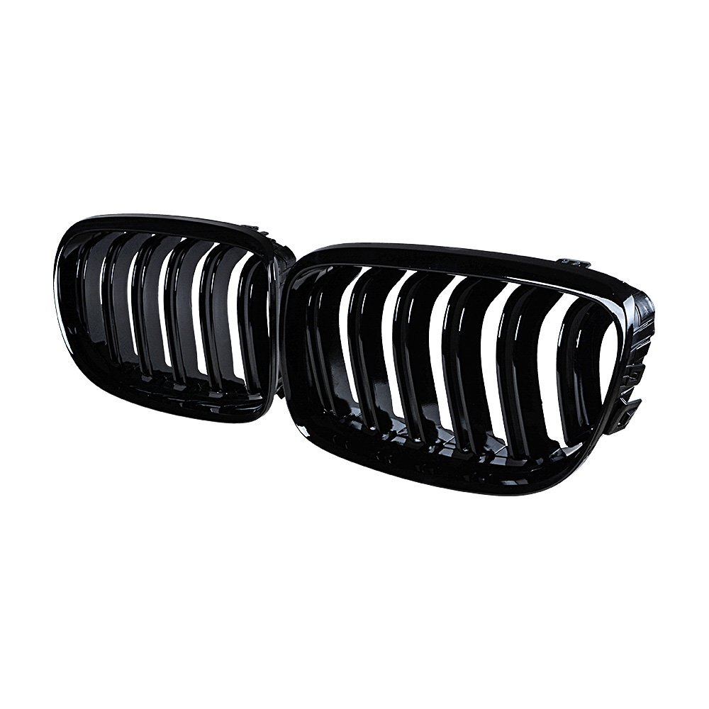 Gloss Black Front Kidney Dual Slats Grill For BMW E90 E91 LCI 3 series 2009-2011